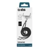 Neck strap for mobile phones SBS TEUNILACEK — Juoda fabric, single-piece