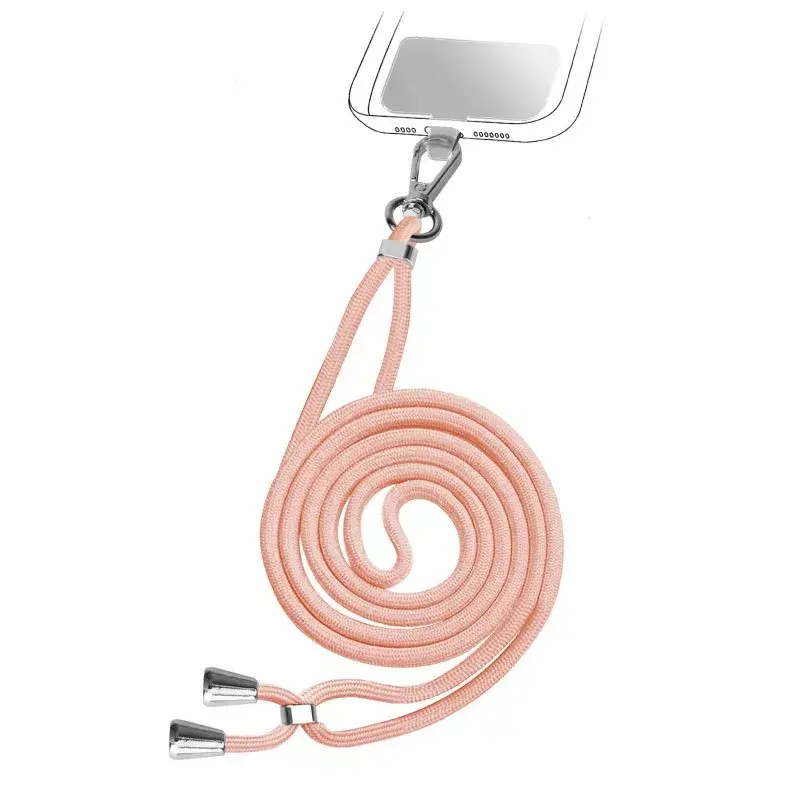 Neck strap for mobile phone SBS TEUNILACEP, pink fabric, 1 pc, length (pack) 200 mm