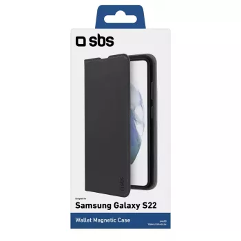 Piniginės tipo dėklas SBS Galaxy S22+ 16,8 cm Juodas 2 kortelių kišenės