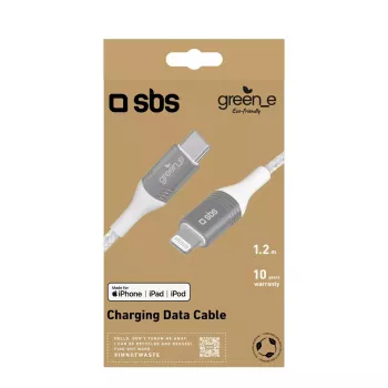 Lightning laidas SBS GRECABLELIGTC12BW 1,2 m sidabrinis baltas