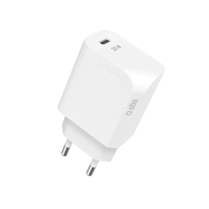 Mobiliojo įrenginio įkroviklis SBS GRETR1CPD20W Universal White AC Greitas įkrovimas