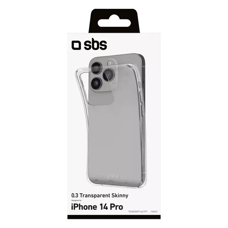 Dėklas SBS TESKINIP1461PT skirtas iPhone 14 Pro 15,5 cm permatomas