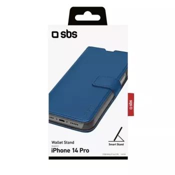 Piniginės tipo dėklas SBS TEBKWALIP1461PB, skirtas iPhone 14 Pro 15,5 cm, mėlynas