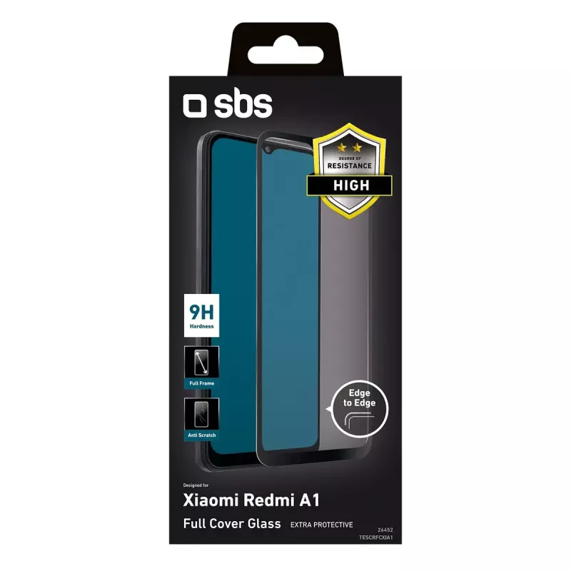 SBS apsauginis ekrano stiklas Xiaomi Redmi A1 juodas