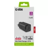 SBS Mobile vidaus kintamosios srovės greitasis įkroviklis TETRGAN1C65W — 100–240V, 1x USB-C, juodas, skirtas išmaniajam telefonui, planšetiniam kompiuteriui, nešiojamajam kompiuteriui, išmaniajam laikrodžiui, ausinėms