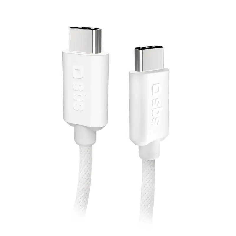 USB-C į USB-C laidas SBS Mobile TECABLETISSUETCCG, USB 2.0, 1,5 m, baltas