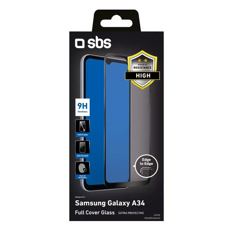 Apsauginis ekrano stiklas SBS TESCRFCSAA34, skirtas Samsung Galaxy A34, permatomas