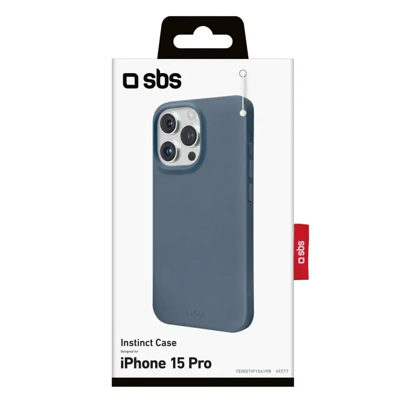 Dėklas SBS TEINSTIP1561PB, skirtas iPhone 15 Pro, 15,5 cm, mėlynas