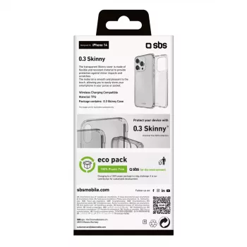 Dėklas SBS TESKINIP1561PT skirtas iPhone 15 Pro 15,5 cm, permatomas