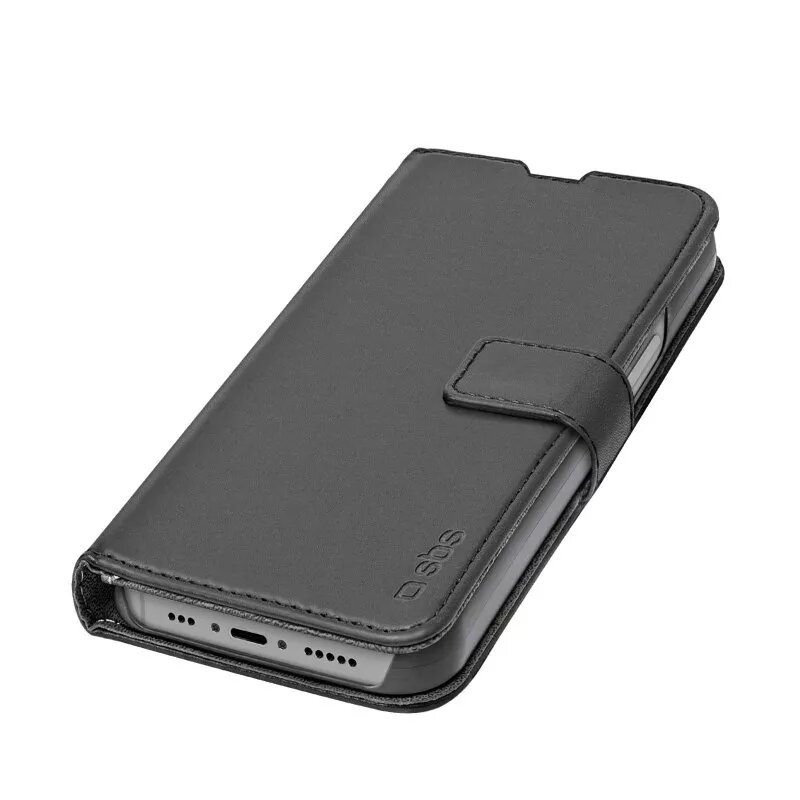 Piniginės tipo dėklas SBS TEBKWALIP1561PK, skirtas Apple iPhone 15 Pro 6,1 col., juodas