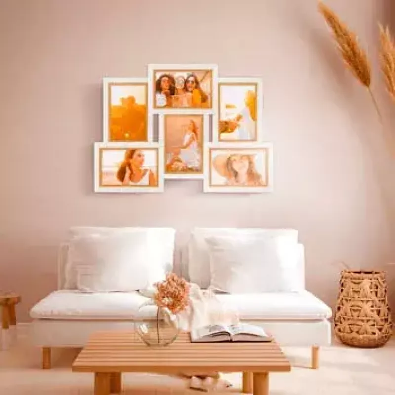 Nuotraukų rėmelių rinkinys ZEP Ayas 6Q White MDF 1 vnt.