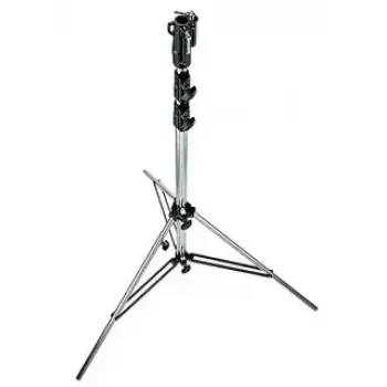 Trikojo koja Manfrotto 126CSU — viena koja, maks. apkrova 40 kg, maks. aukštis 3,33 m, svoris 8,3 kg, sidabrinė