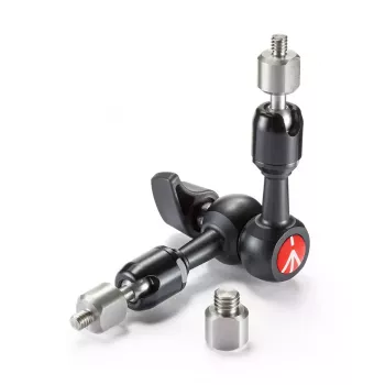 Trikojų priedas Manfrotto 244MICRO — aliuminis/plienas, 150 mm ilgis, 3 kg talpa, juodas