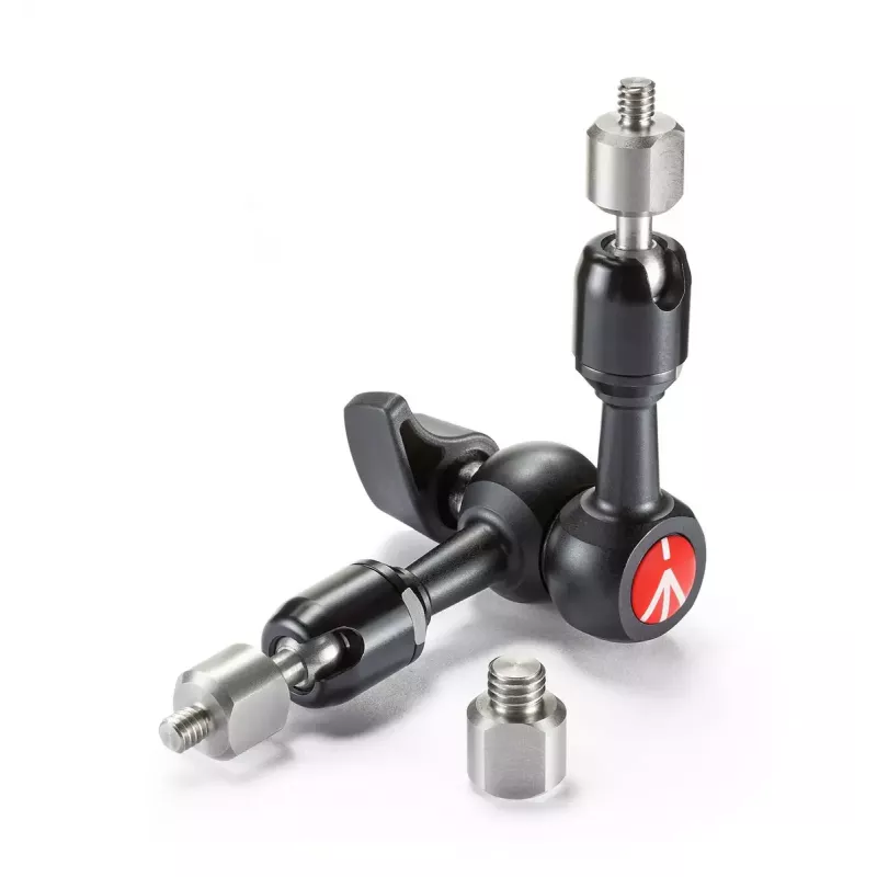 Trikojų priedas Manfrotto 244MICRO — aliuminis/plienas, 150 mm ilgis, 3 kg talpa, juodas
