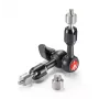 Trikojų priedas Manfrotto 244MICRO — aliuminis/plienas, 150 mm ilgis, 3 kg talpa, juodas