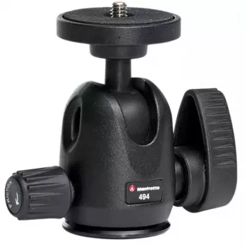 Trikojo galvutė Manfrotto MH494-BH juoda aliuminio 1/4 colio rutulinė