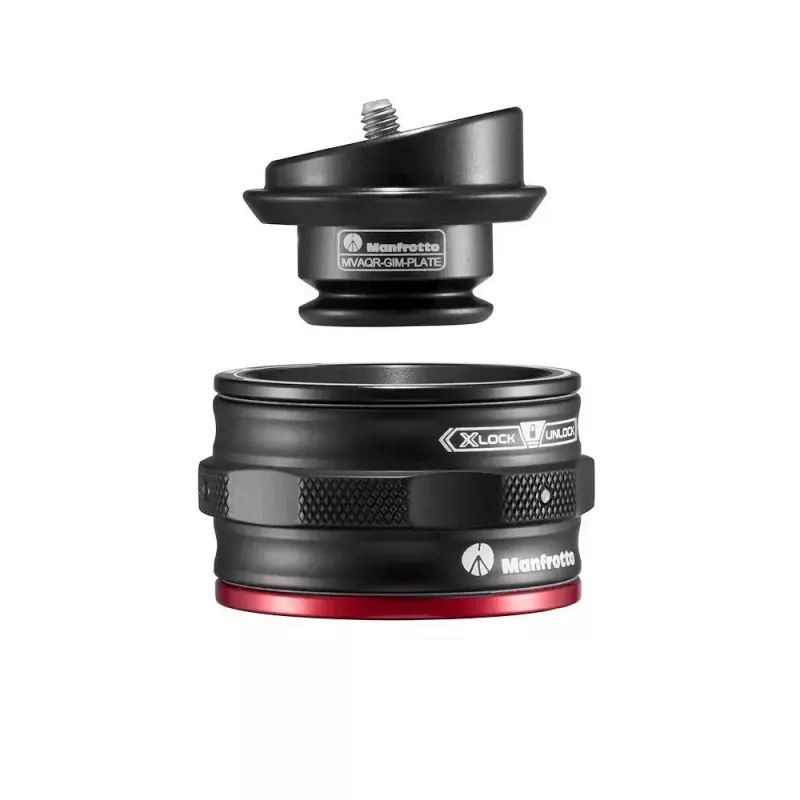 Montavimo plokštė Manfrotto MVAQR-GIM-PLATE Aliuminis Juoda 50mm x 35mm