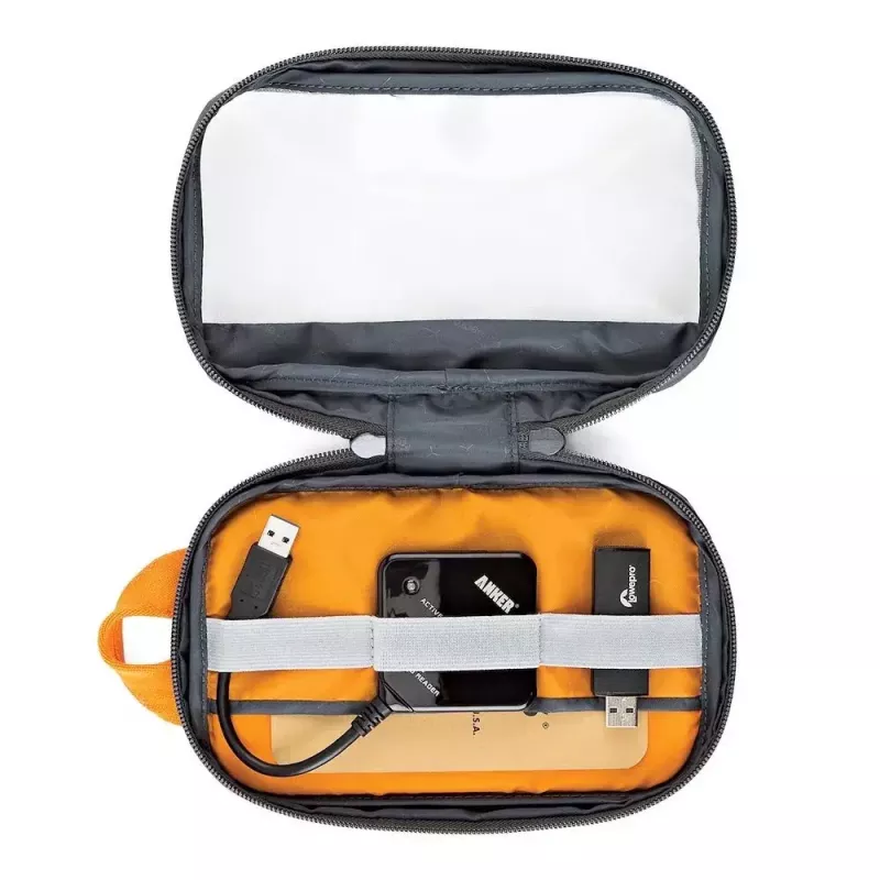 Lowepro GearUp Pouch Mini krepšys Nailonas Poliesteris Ripstop Pilka Oranžinė