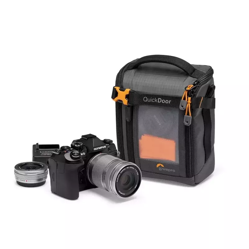 Kompaktiškas dėklas Lowepro GearUp Creator Box M II juodai pilkas