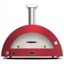 Picos krosnis Alfa Forni Moderno 5 Pizze Hybrid — 5 picų talpa, hibridinis kuras (mediena ir dujos), senovinė raudona