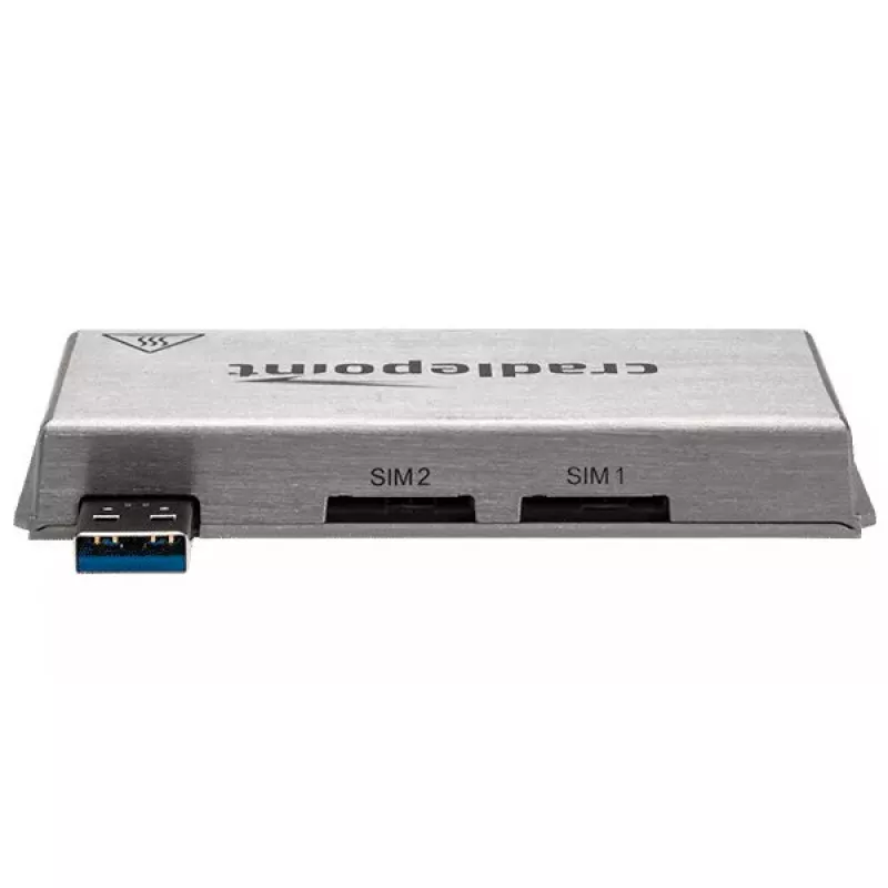 CradlePoint MC400 modemas — korinis modemas, siuntimo sparta 5,76 Mbps, atsisiuntimo sparta 42,2 Mbps, 256‑QAM, sidabrinis, 104 g
