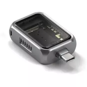 Išorinis NVMe SSD korpusas Satechi ST-E2230M USB-C, skirtas 2230 NVMe SSD diskams, pilkos spalvos