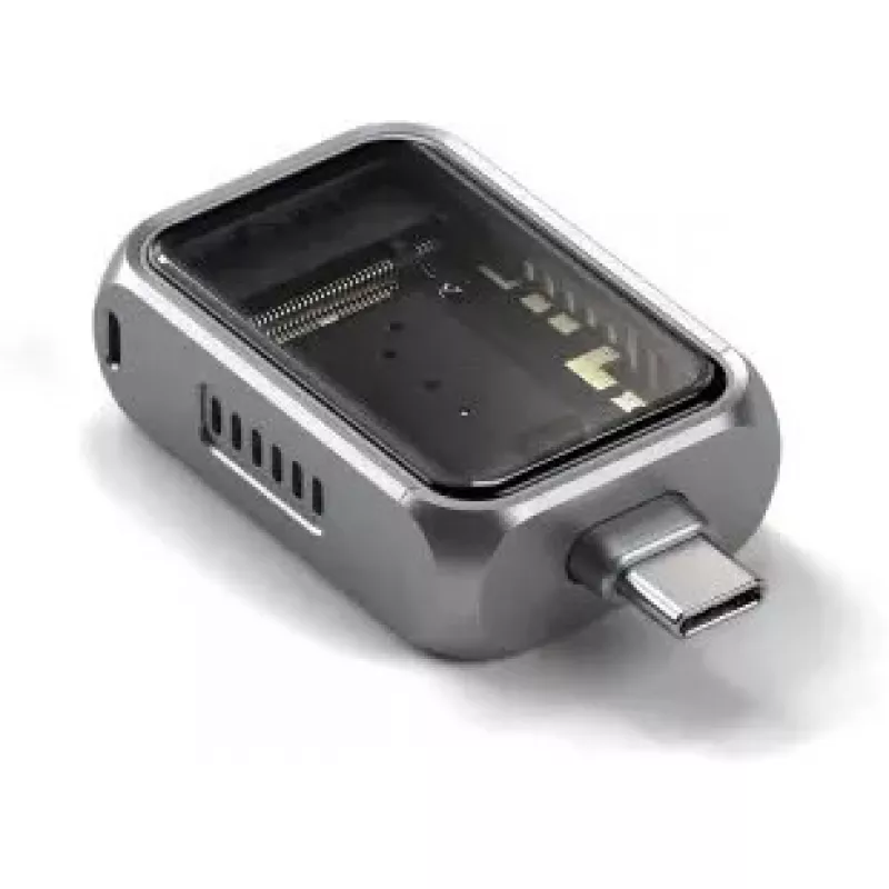 Išorinis NVMe SSD korpusas Satechi ST-E2230M USB-C, skirtas 2230 NVMe SSD diskams, pilkos spalvos