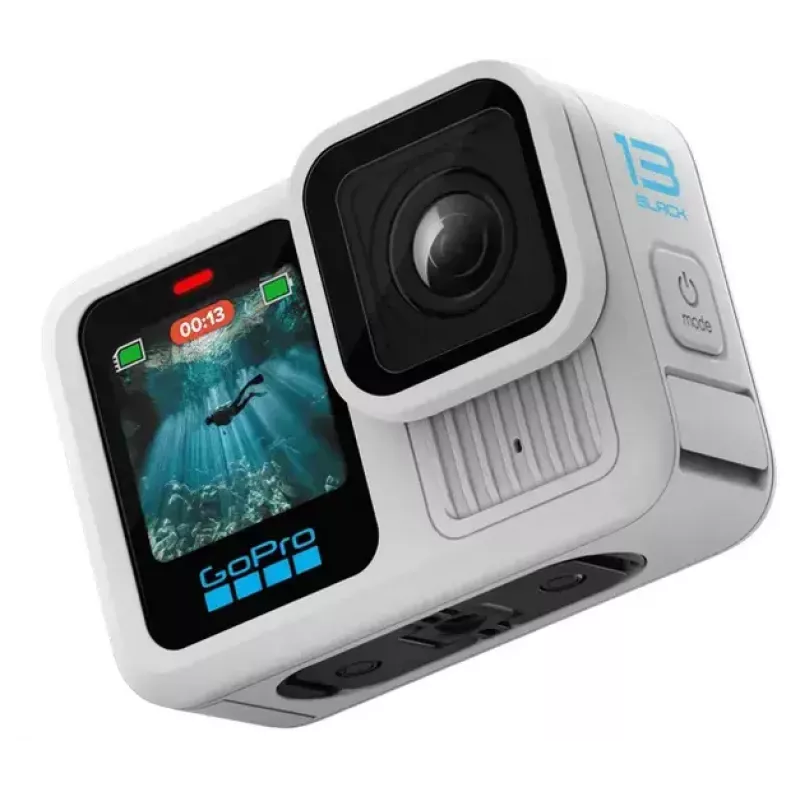 Veiksmo kamera GoPro HERO13 Juoda — 5.3K Ultra HD, 27,6 MP CMOS, 240 fps, Wi‑Fi, GPS, įmontuotas LCD, stereo garsas
