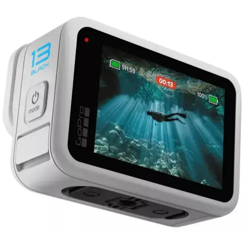 Veiksmo kamera GoPro HERO13 Juoda — 5.3K Ultra HD, 27,6 MP CMOS, 240 fps, Wi‑Fi, GPS, įmontuotas LCD, stereo garsas