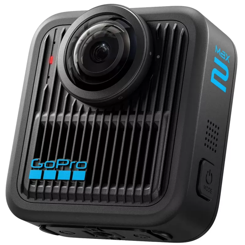 Veiksmo kamera GoPro MAX2 su 8K Ultra HD, 29,5 MP jutikliu, 100 fps, LCD ekranu, GPS, Wi‑Fi — priedų rinkinys