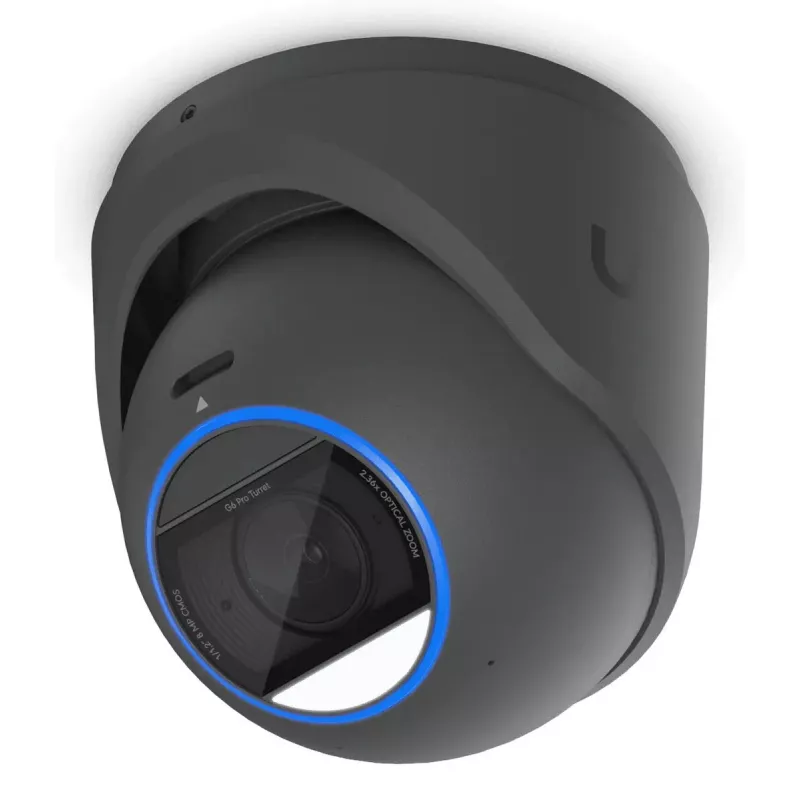 IP apsaugos kamera UBIQUITI UVC-G6-Pro-Turret-B — 3840×2160, 1/1,2 colio CMOS, 2,36× optinis priartinimas, PoE+, lubinė/sieninė, vidaus/lauko