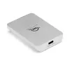 SSD dėklas OWC Envoy Pro Elektron M.2 sidabrinis, USB-C 10 Gbit/s, palaiko 1 M.2 SSD (įdiegta 480 GB)