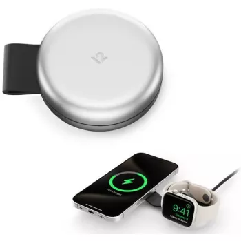 Twelve South ButterFly 2-in-1 išmanusis telefonas išmanusis laikrodis juoda sidabrinė USB belaidis įkroviklis