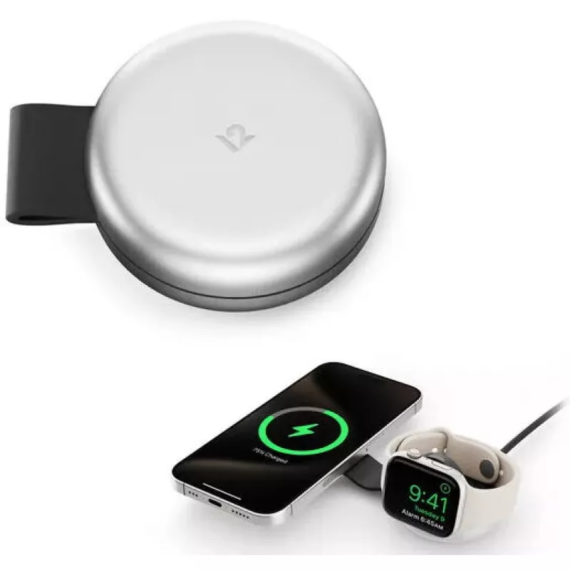 Twelve South ButterFly 2-in-1 išmanusis telefonas išmanusis laikrodis juoda sidabrinė USB belaidis įkroviklis