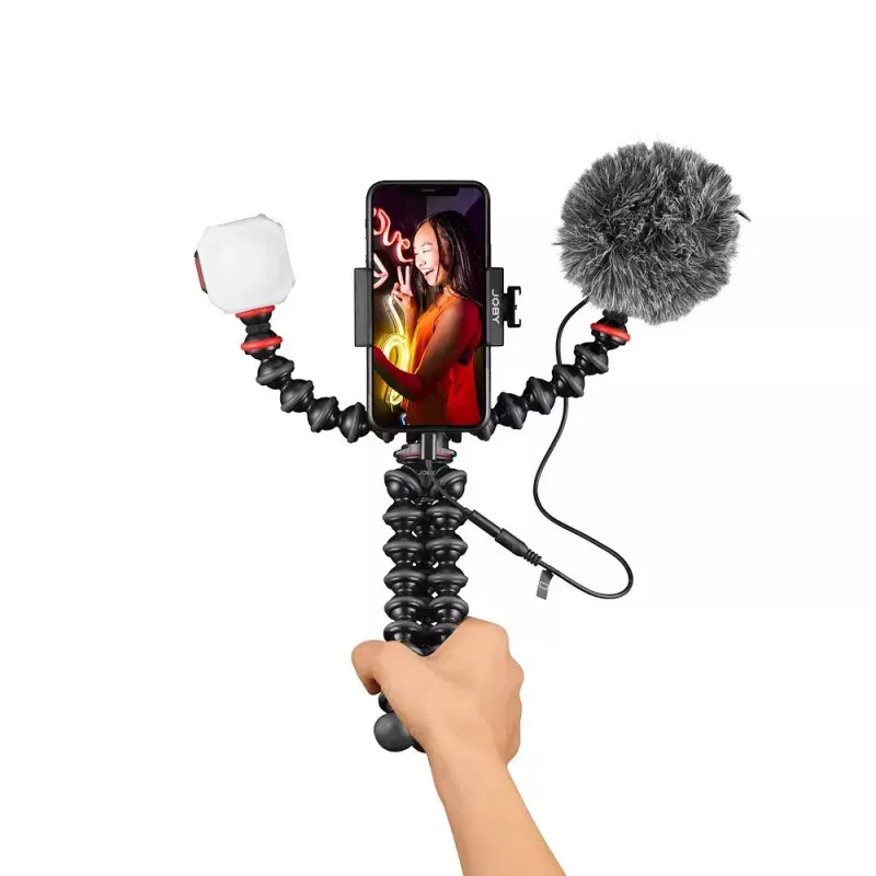 Joby GorillaPod Mobile Vlogging Kit Joby JB01645-BWW 3 kojos 540g Juoda Raudona