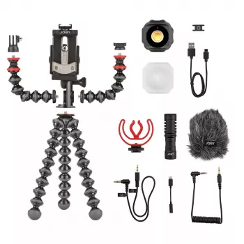 Joby GorillaPod Mobile Vlogging Kit Joby JB01645-BWW 3 kojos 540g Juoda Raudona