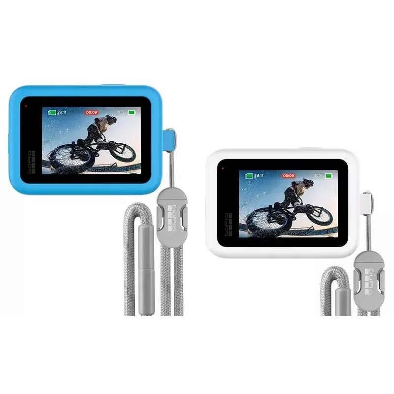 Fotoaparato apvalkalas GoPro įmautė + lanyard, skirtas HERO12/HERO11/HERO10/HERO9 Juoda — silikoninis, baltas