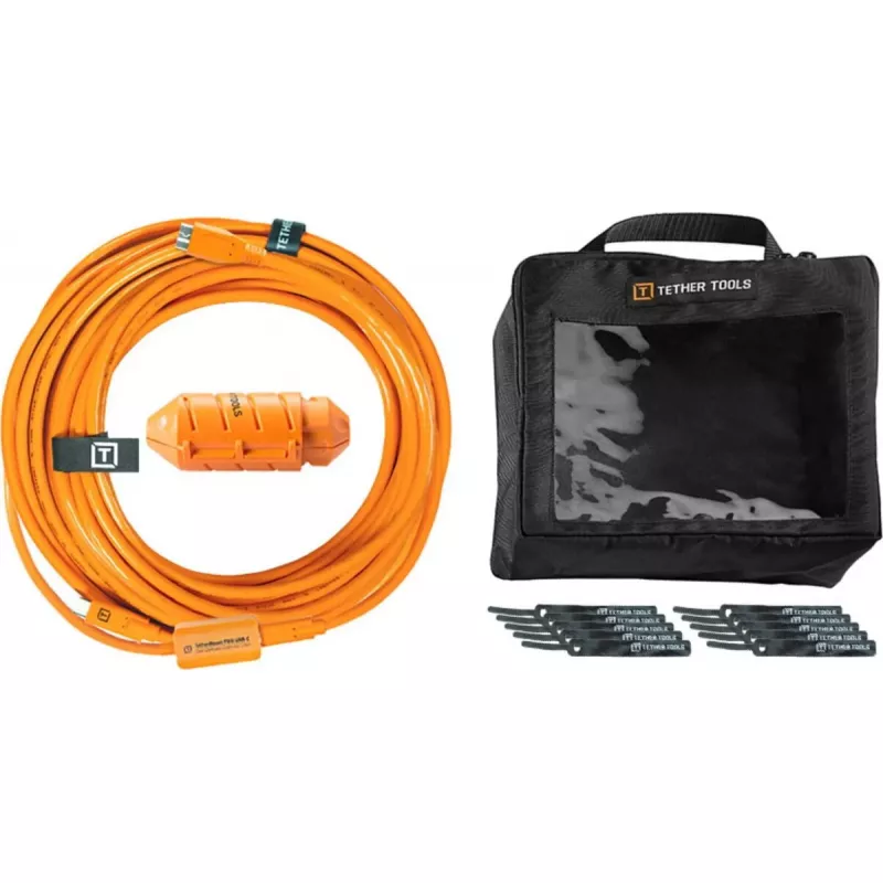 USB-C į Micro-B laidas tether tools CUC31B-ORG 9,40 m oranžinis