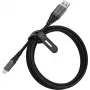 USB–Lightning laidas OTTERBOX Premium 2 m — tamsiai pelenų juodas, USB-A į Lightning, patvarus įkrovimui ir duomenų perdavimui