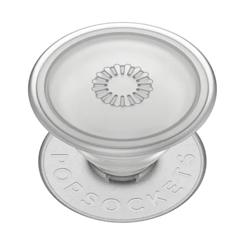 Grip PopSockets PlantCore by Popsockets — universalus telefono laikiklis, pilkas permatomas, 38,8×7,7 mm