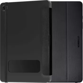 Planšečių dėklas OTTERBOX React Folio Series juodas, skirtas „Samsung Galaxy Tab A9+“ (folio tipo dangtelis, apsauginis korpusas)
