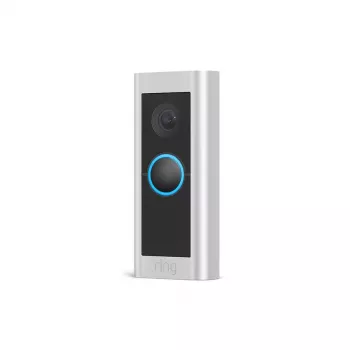 Video durų skambutis RING Video Doorbell Pro 2 Hardwired – nikelio atlasinis plienas, laidinis Wi‑Fi, 150°×150° matymo laukas, 16–24V AC