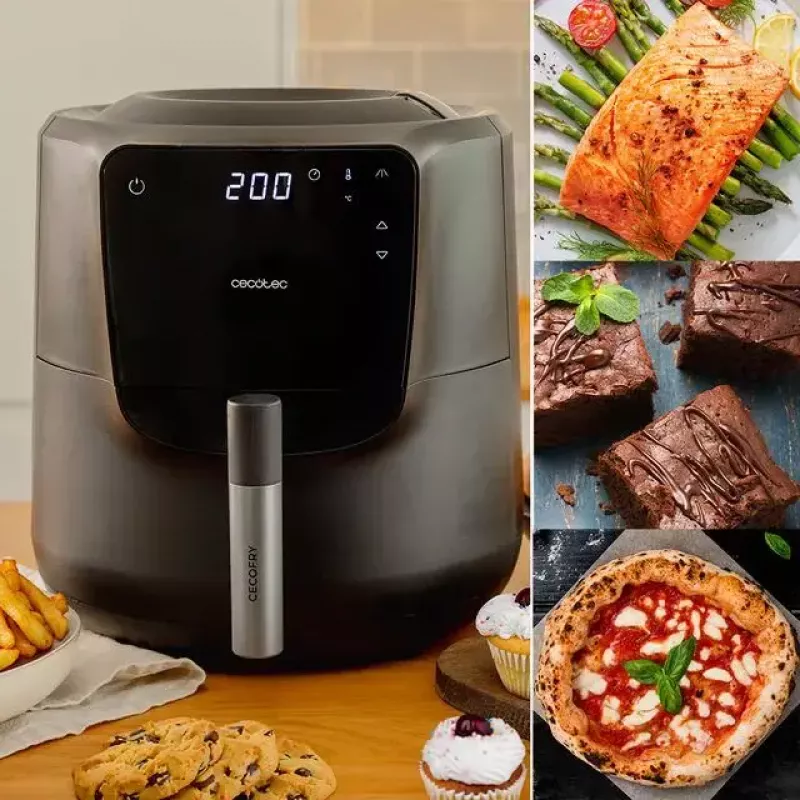 Mažo riebumo gruzdintuvė Cecotec 03300 5,5 L 1550 W juoda