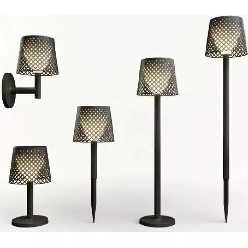 Lauko sodo šviestuvas NewGarden GRETA SOLAR+baterija juodas — saulės energija maitinamas šviestuvas su integruota baterija