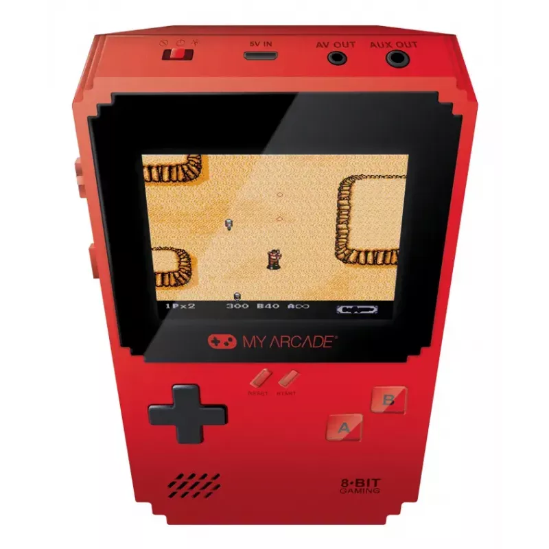 Žaidimų pultas dreamGEAR PIXEL CLASSIC raudonas — skaitmeninis valdiklis, Micro-USB, maitinamas AAA baterijomis