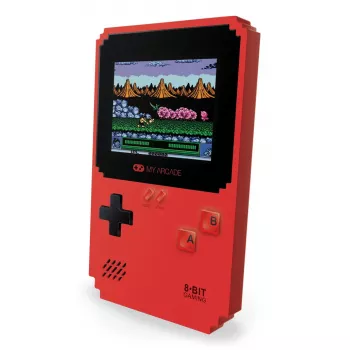 Žaidimų pultas dreamGEAR PIXEL CLASSIC raudonas — skaitmeninis valdiklis, Micro-USB, maitinamas AAA baterijomis