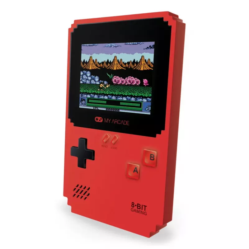 Žaidimų pultas dreamGEAR PIXEL CLASSIC raudonas — skaitmeninis valdiklis, Micro-USB, maitinamas AAA baterijomis