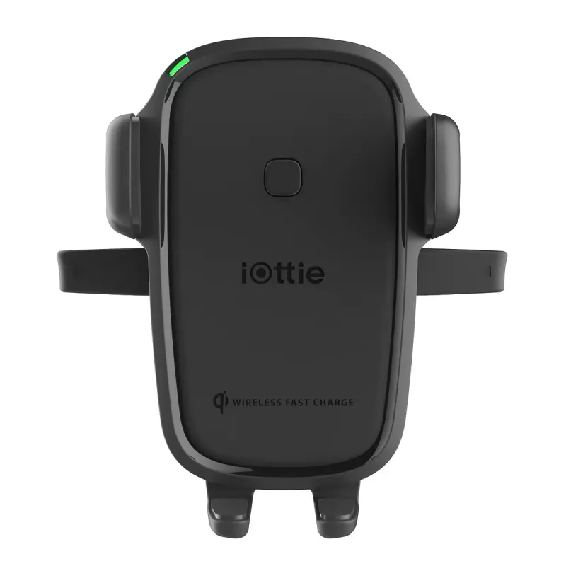 iOttie Easy One Touch 2 belaidis automobilinis išmaniojo telefono laikiklis ir kroviklis, juodas, USB, greitas belaidis įkrovimas