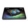 Nešiojamojo kompiuterio aušinimo padėklas INCA INC-606TGS ekranams iki 45,7 cm (18 colių), 2 ventiliatoriai po 11,5 cm, maitinamas per USB, juodas