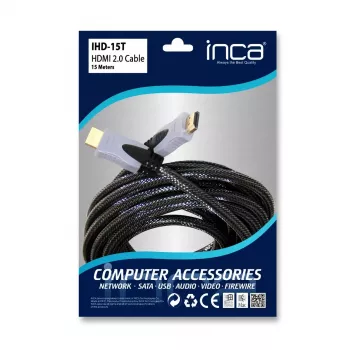 HDMI laidas Inca IHD-15T 15 m HDMI Type A Male pilkas